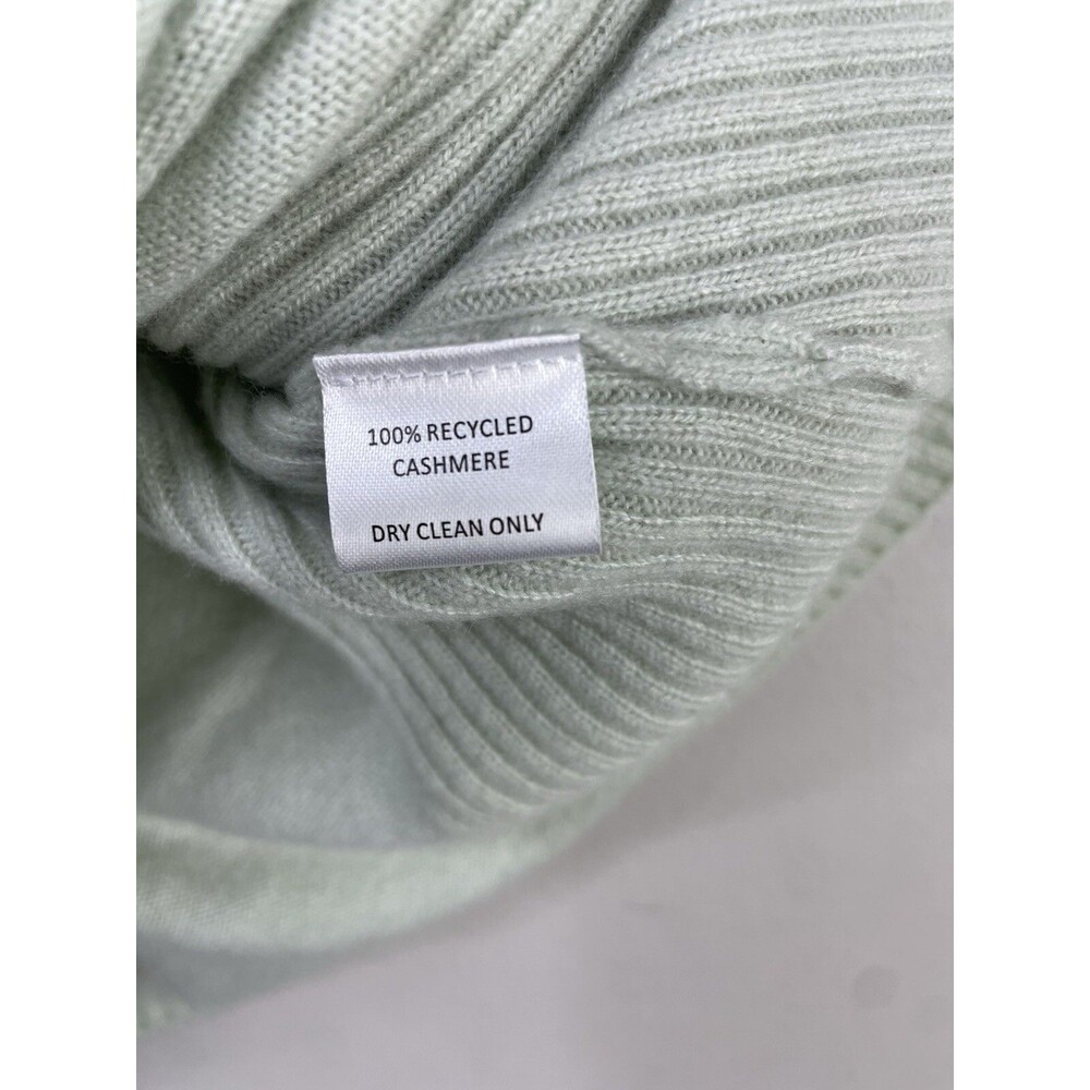 AMOUR VERT Cashmere Sweater Women's XL Sea Green Short Sleeve Quiet Luxury NWOT - Picture 5 of 8